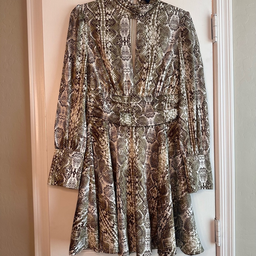 Elegant Snake Print Dress